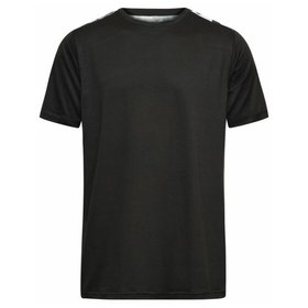 James & Nicholson - Herren Recycled Kurzarm Sportshirt JN524, schwarz, Größe M