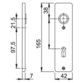 HOPPE® - Kurzschildpaar 202KP, eckig o. No., BB 72, TS 40, F1