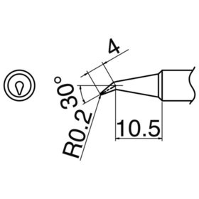 Hakko - Lötspitze Serie T18, Format BR02