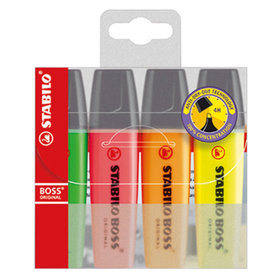 STABILO® - Textmarker BOSS ORIGINAL 70/4 2-5mm sortiert 4er-Pack