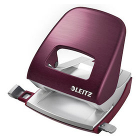 LEITZ® - Locher Style, 30 Blatt, granat rot, 50060028, aus Metall