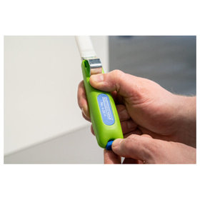 WEICON® - Kabelmesser No. 4-28 H Green Line | Hakenklinge und Schutzkappe, Arbeitsbereich 4 - 28 mm Ø | 1 Stück