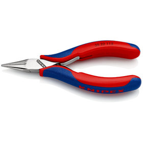 KNIPEX® - Elektronik-Greifzange mit Mehrkomponenten-Hüllen 115 mm 3522115