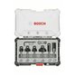 Bosch - 6-teiliges Rand- und Kantenfräser-Set, 8-mm-Schaft. Für Handfräsen (2607017469)