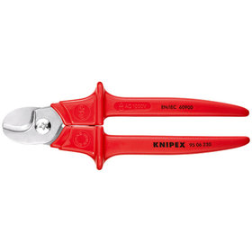 KNIPEX® - Kabelschere Griffe mit Kunststoff umspritzt isoliert, mit Kunststoff umspritzt, VDE-geprüft 230 mm 9506230